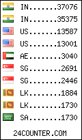 visitors by country counter