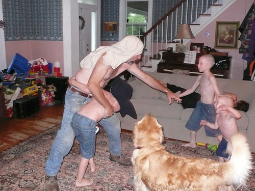 Wrestling with Grandpa