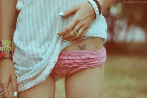 pink tattoo. lace, nail, pink, tattoo