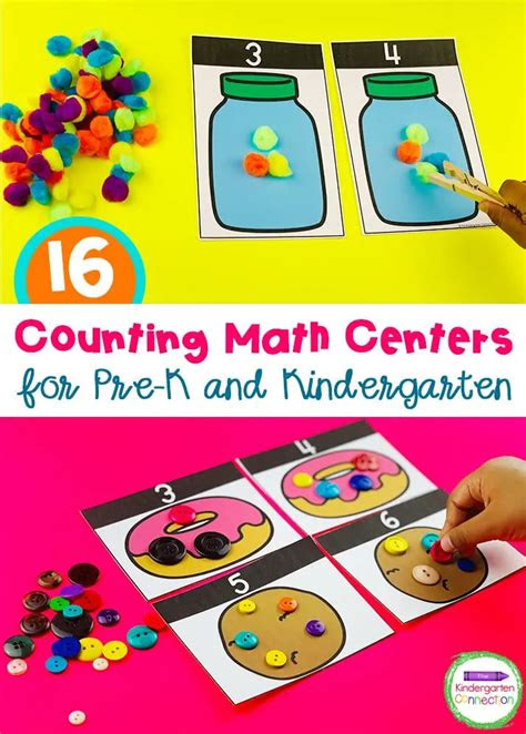 counting activities and centers for pre k kindergarten math