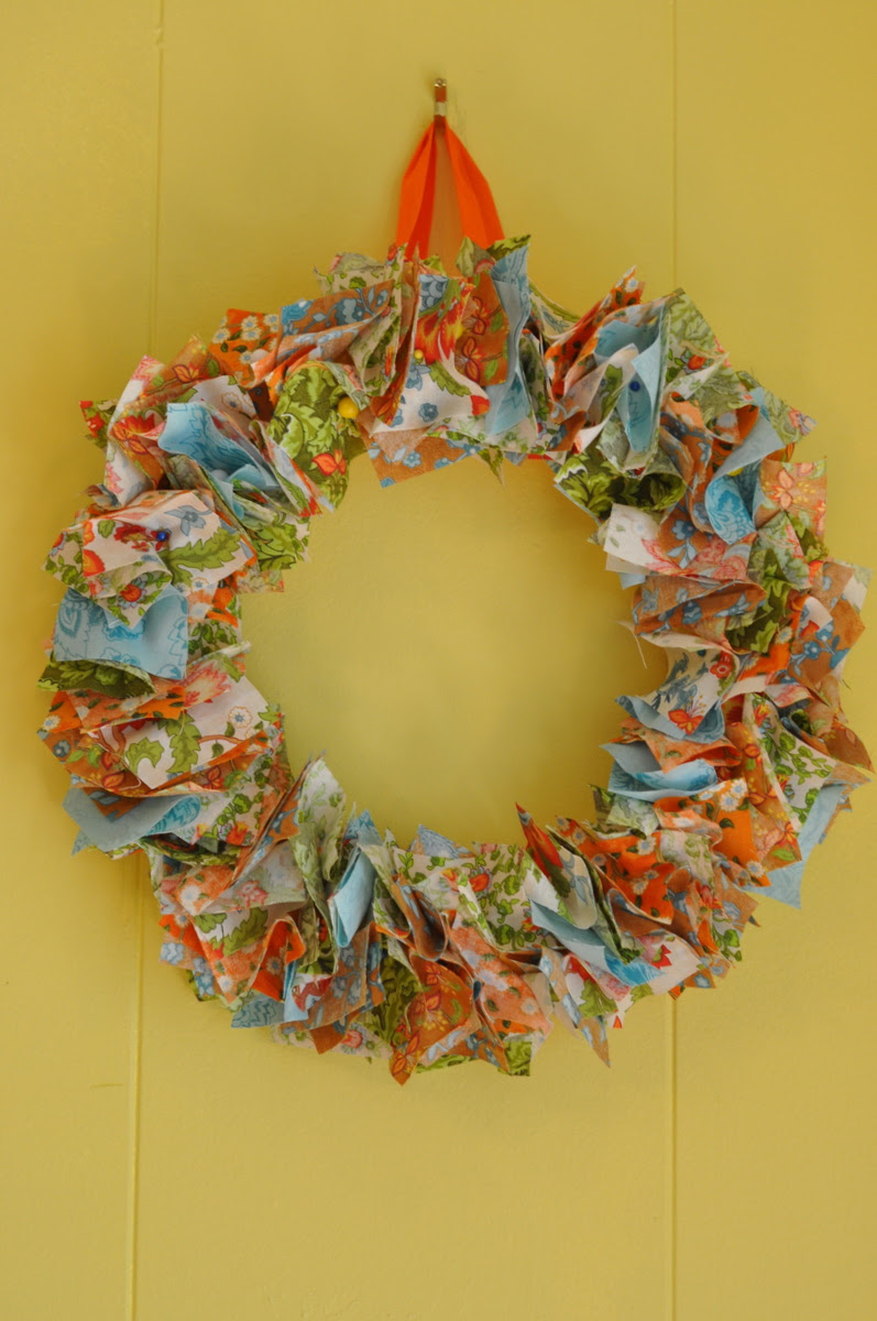 NoSew Rag Wreath bebehblog