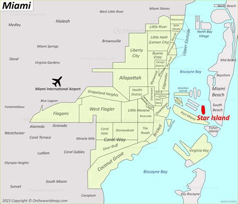 Star Island Miami Map
