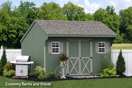 10x14 Wooden Saltbox Storage Shed from the Amish in Lancaster PA. Buy ...