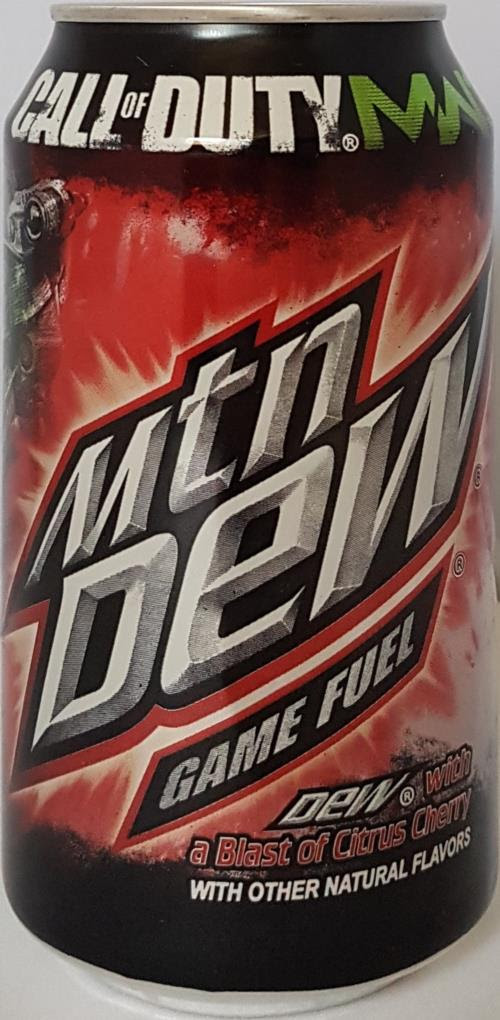 Mountain Dew Citruscherry Soda 355ml Game Fuel Call Of - 