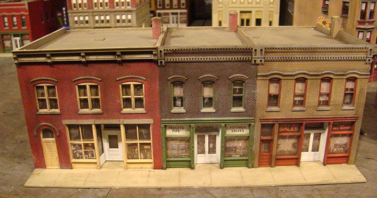 HO Scale Building Walthers Merchants Row IV Weathered Structure | eBay
