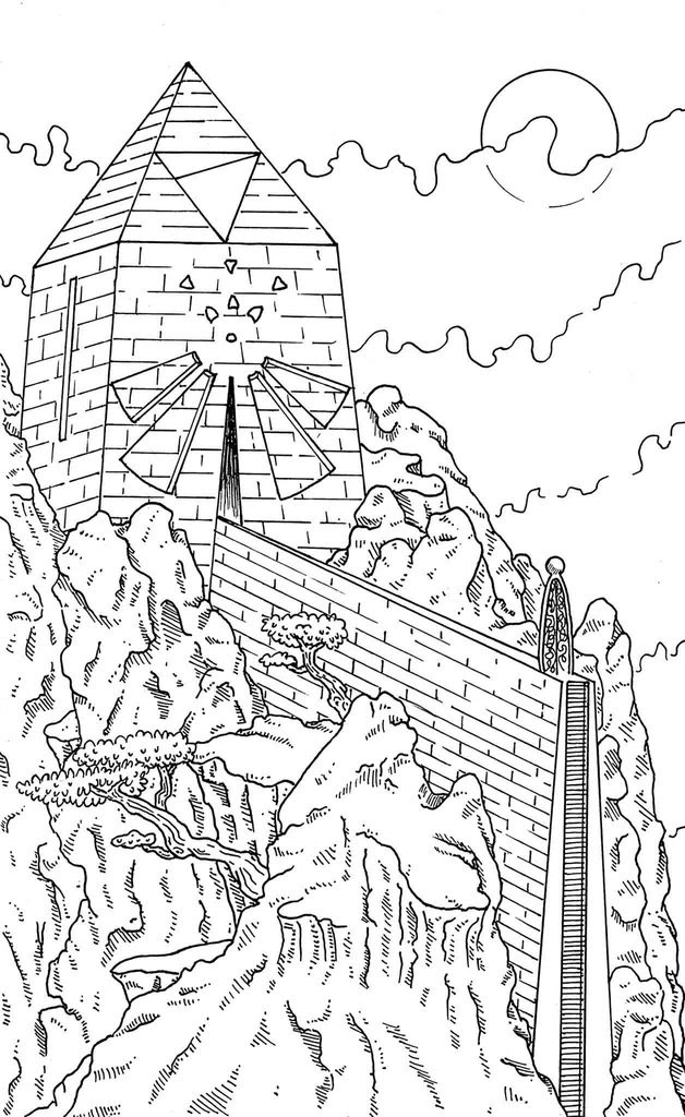 A temple that I drew for a colouring book that I'm making