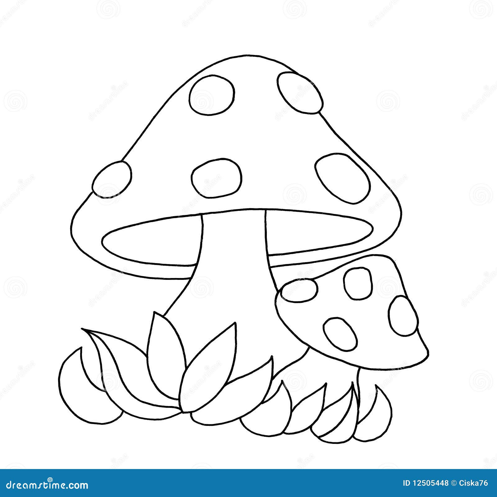 In Bianco E Nero Funghi Fotografie Stock Libere da