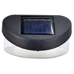 Amazon.com: 2 LED Outdoor Garden Path Wall Solar Powered Fence ...
