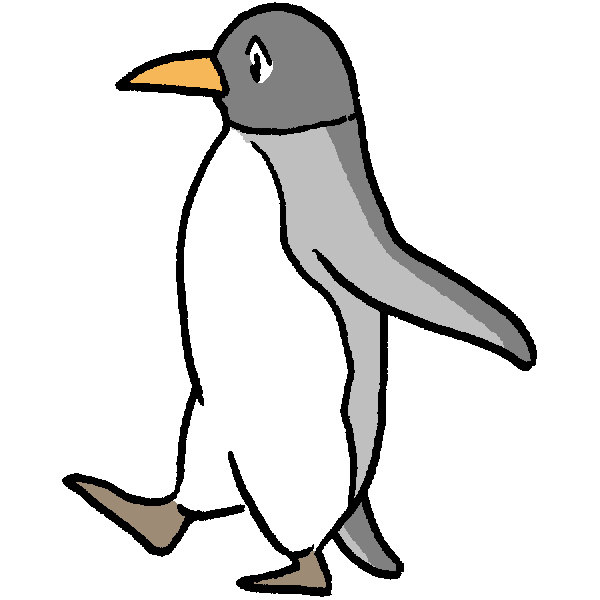 ペンギン歩くのイラスト かわいいフリー素材が無料のイラストレイン