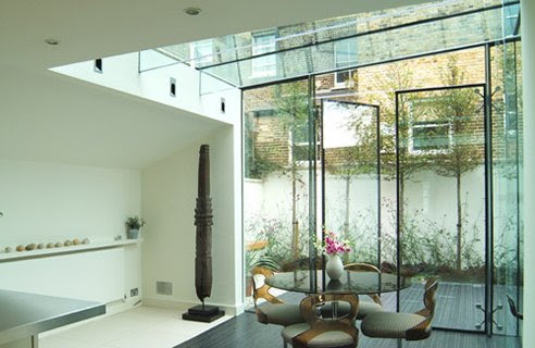 Best Extension Modern Interior Design with Glass Wall 
