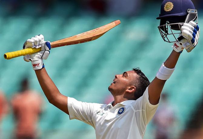 Prithvi Shaw struck his century in 99 balls
