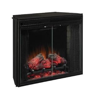 Classic Flame 28" Insert Infrared Quartz Heater Insert in Black