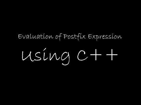 C++ | Evaluate Postfix expression