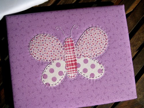 Butterfly applique canvas