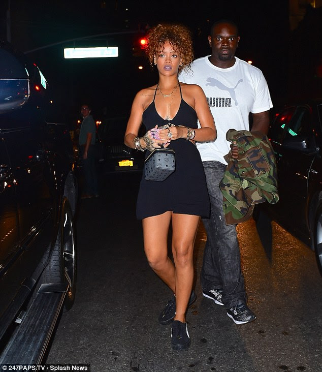Big fan: Rihanna hit New York City on Wednesday evening to watch rapper Travis Scott take to the stage for a third night in a row