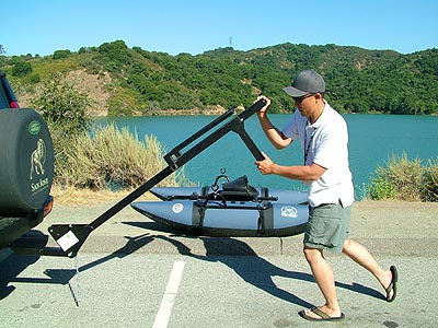 EZ Packer pontoon car carrier - water skeeter, outcast, fish cat, bucks  bag, trout unlimited