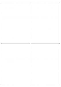 MR107 – 99.1 x 139 mm – A4 Sheet – 4 Rectangle Labels – MR-LABEL