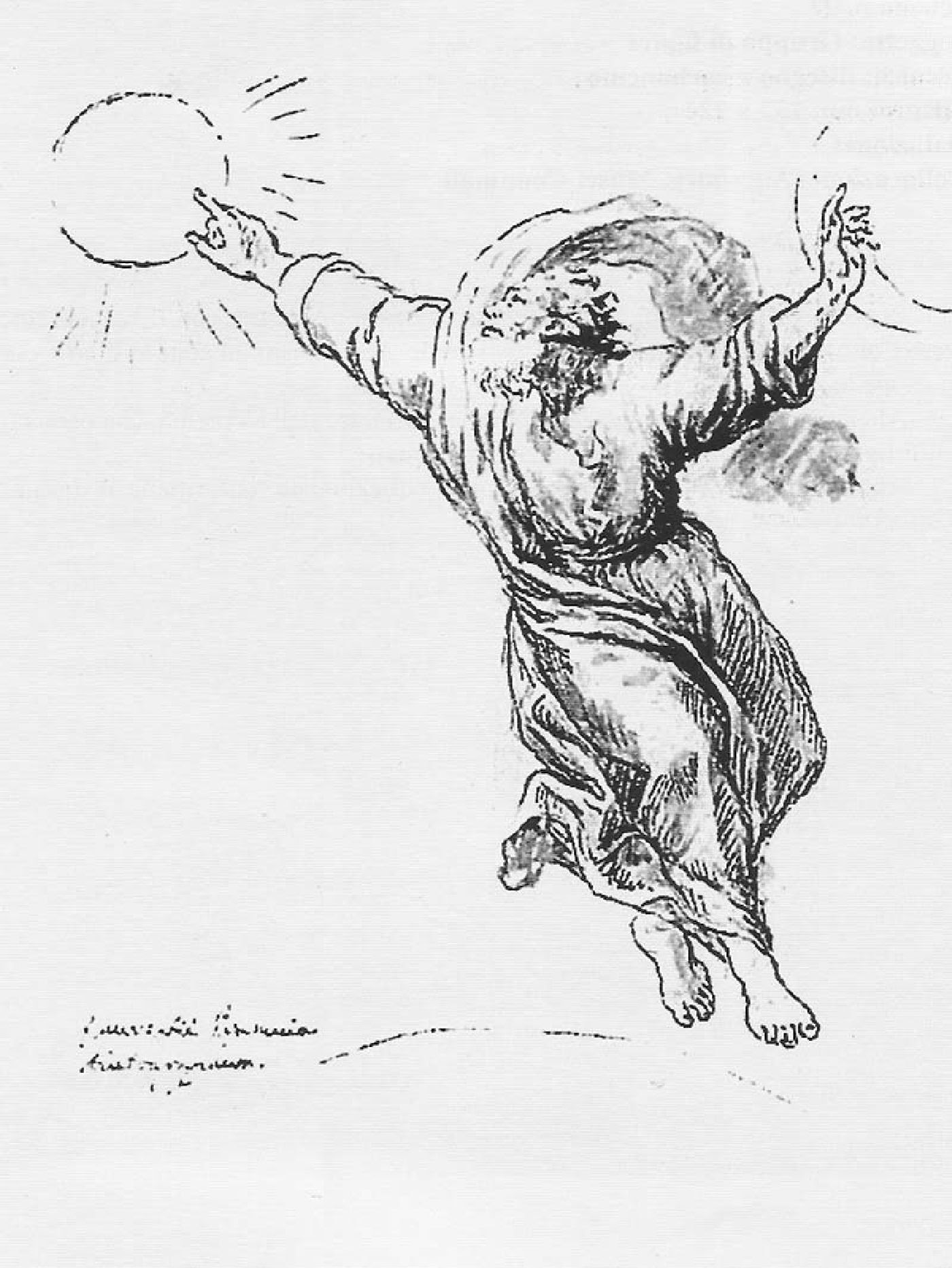 pare anche qui la scritta antica del collezionista che ritiene il disegno "Laurentii Gramiccia Auctographum"