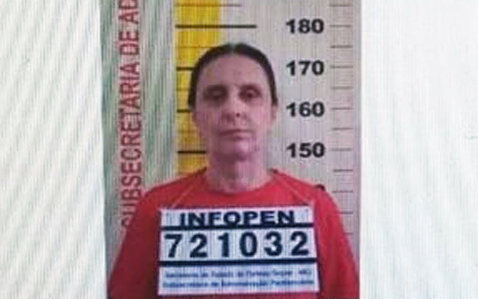 Andrea Neves, em imagem de arquivo, é registrada no sistema prisional de Minas Gerais (Foto: Reprodução)