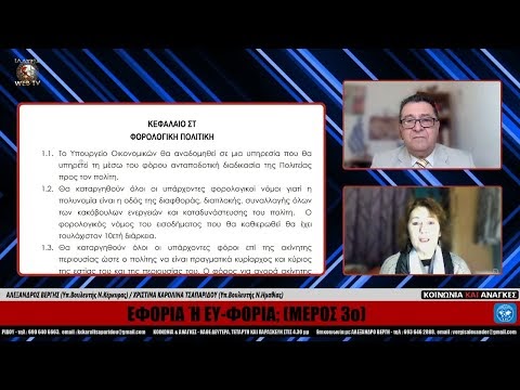 ΙΛΛΥΡΙΑ WEB TV - ΕΦΟΡΙΑ Ή ΕΥ-ΦΟΡΙΑ; (ΜΕΡΟΣ 3ο) - ΧΡΙΣΤΙΝΑ ΚΑΡΟΛΙΝΑ ΤΣΑΠΑΡΙΔΟΥ