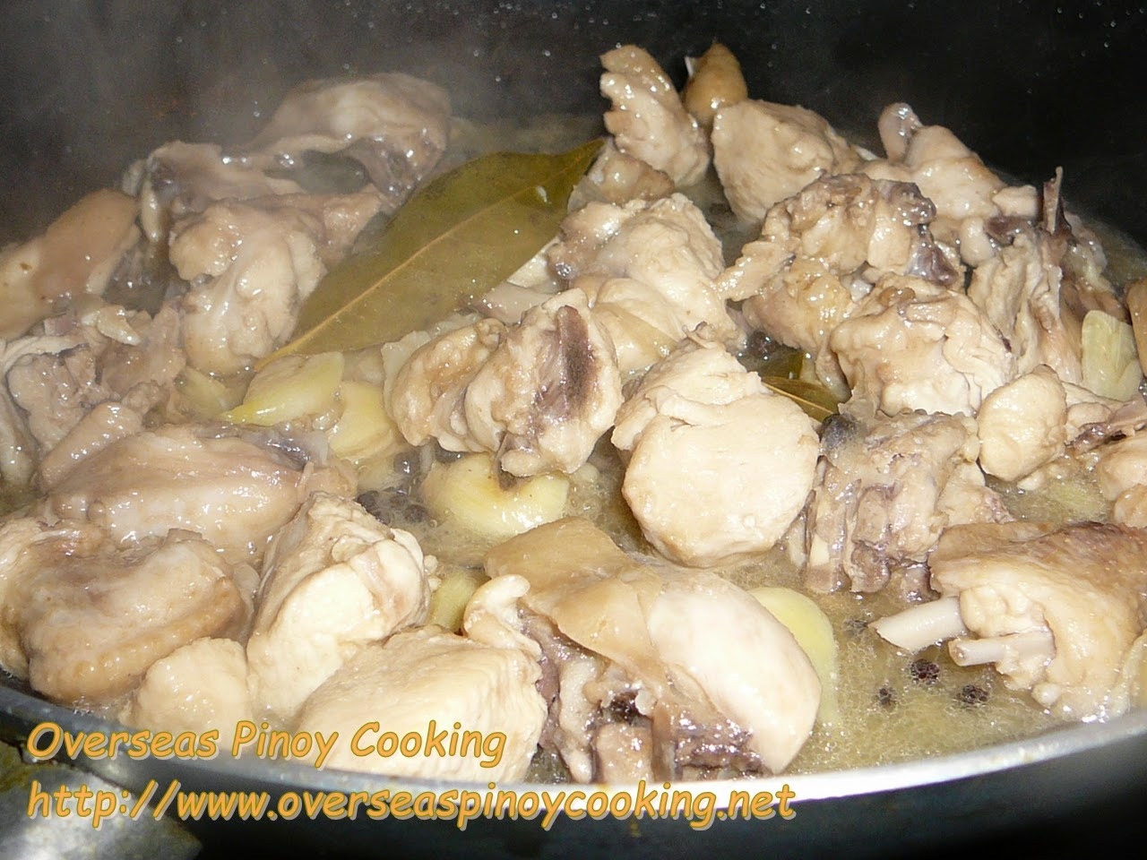 White Chicken Adobo, Adobong Puti - Cooking Procedure