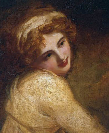Retrato de dama por George Romney, romanticismo inglés.