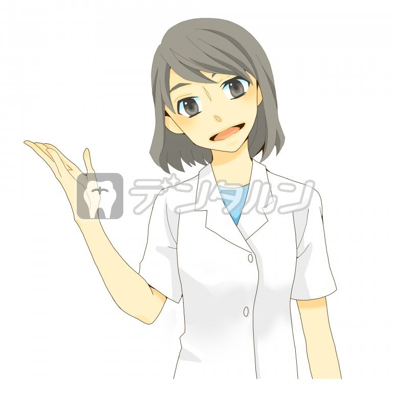 女性医師 イラストの無料素材 歯科医院 歯医者が利用出来る 歯科関連の無料イラスト素材 デンタルン