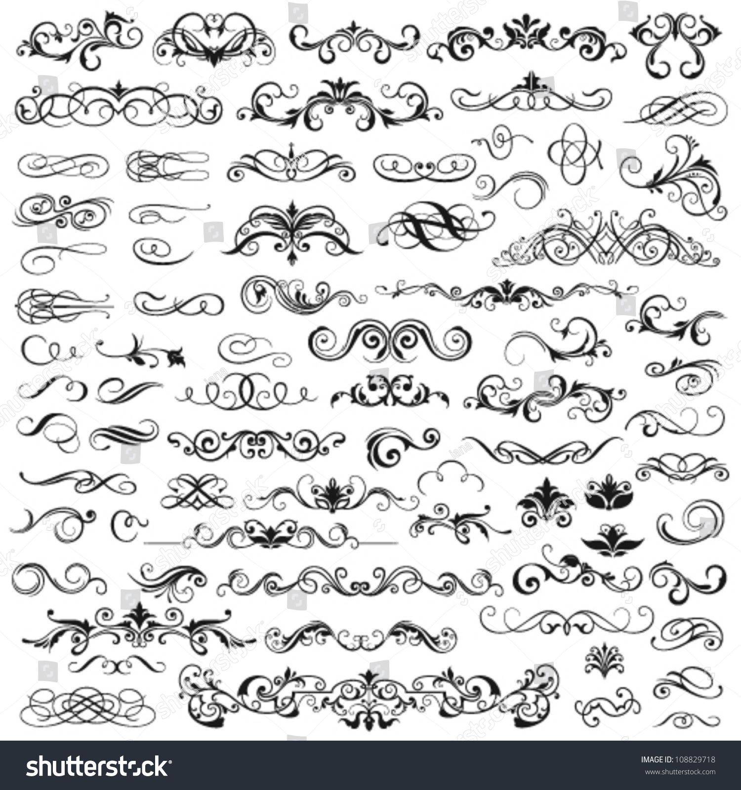 Download Set Of Vector Graphic Elements For Design - 108829718 : Shutterstock