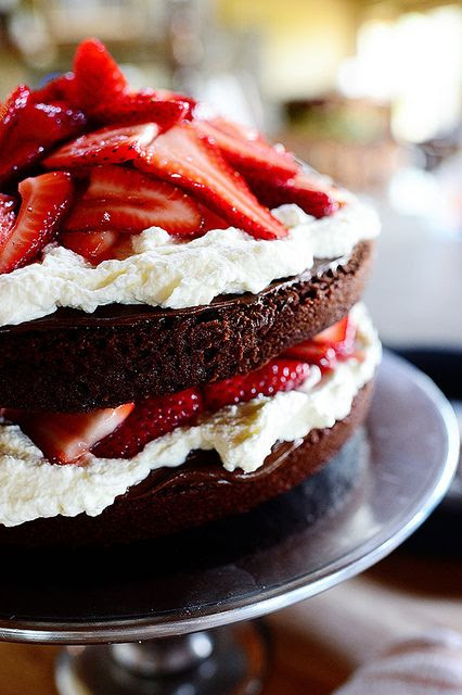 Chocolate Strawberry Nutella Cake from @Reena Dasani Drummond | The Pioneer Woman