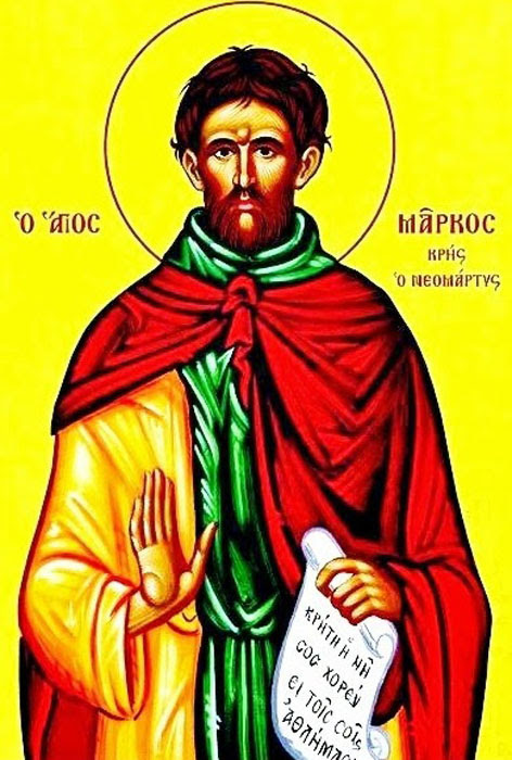 IMG ST. MARK, New Martyr of Crete, at Smyrna