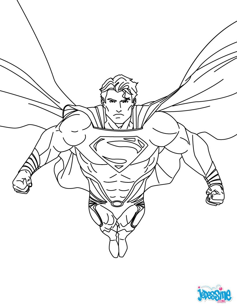 JUSTICE LEAGUE La ligue des justiciers Coloriage Superman