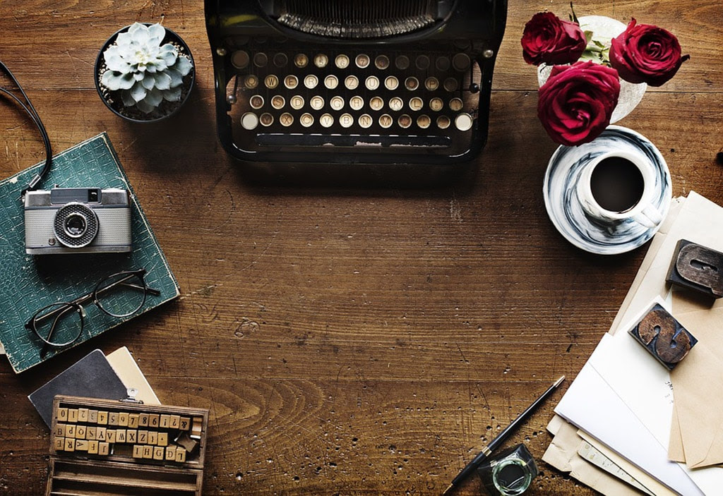 Typewriter on Desk