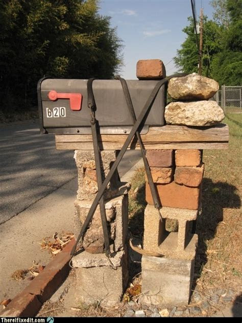 building mailbox concrete blocks woodworking