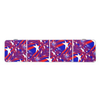 Abstract Patriotic Stars Stripes Beer Pong Table