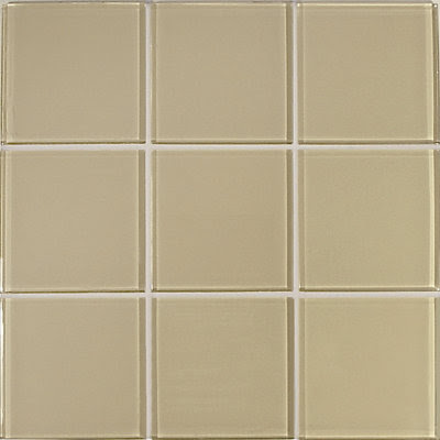Crystal-C 4 x 4 Glass Mosaic in Glossy Beige