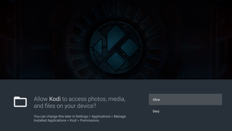 Click Allow.