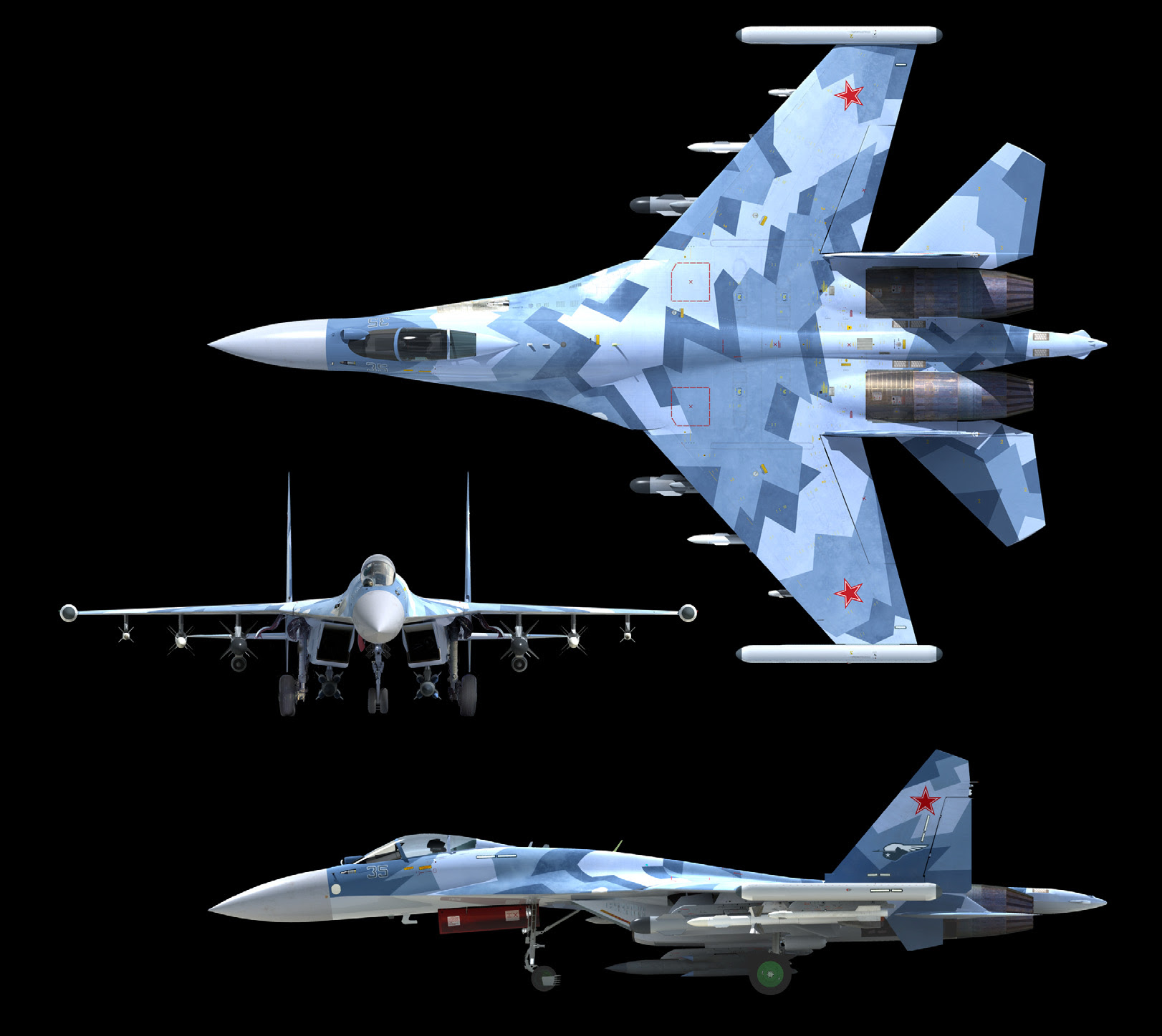su 35bm similitude