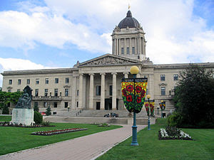 Manitoba Legislature, meeting place of the Leg...