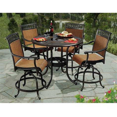 Sunjoy Seabrook 5 Piece Patio High Dining Set L DN899SAL A The Home Depot Sunjoy Seabrook 5 Piece Patio High Dining Set L DN899SAL A The Home Depot