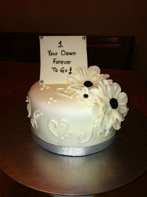 Happy 1st Anniversary Cake   Anniversary   Pinterest   The  
