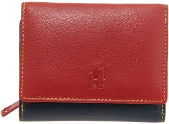  Harness Porte-monnaie pour Femmes en Cuir Multicolore Style 1193 Rouge Multi