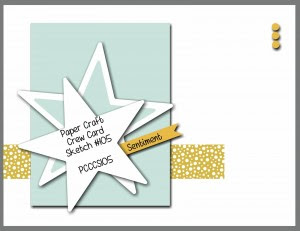 Paper Craft Crew Card Sketch #105 for August 13, 2014 #stampinup #cardchallenge #papercraftcrew