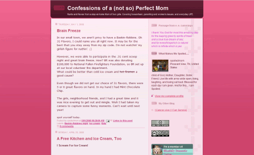 Confessions of a (not so) Perfect Mom