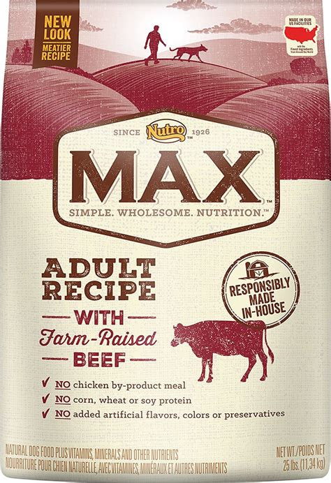 nutro max adult natural beef meal rice recipe dry dog