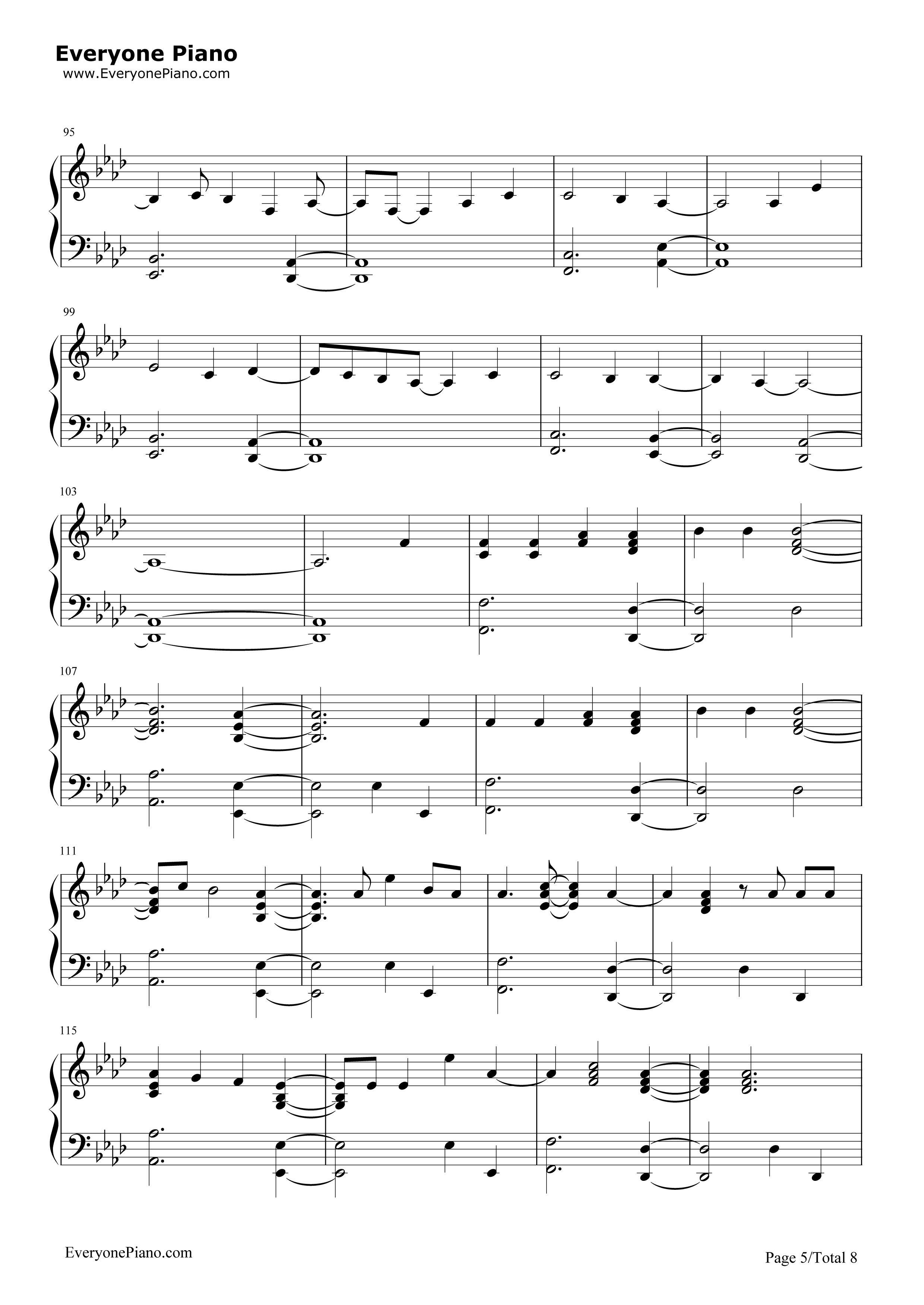 Hello-Piano Version-Adele Stave Preview 5-Free Piano Sheet Music ...
