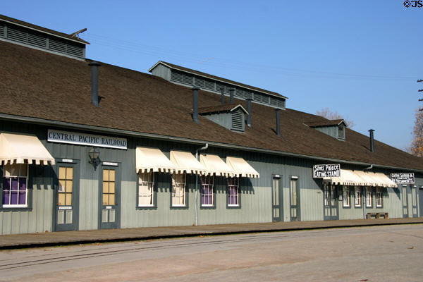 Former Central Pacific Railroad Freight Station, now part of State Rail Museum in Old Sacramento ...
