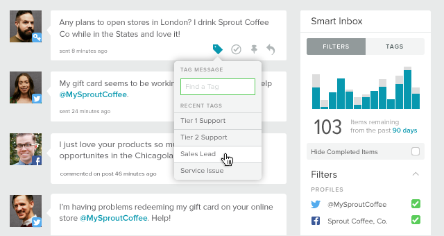 tagging messages in the smart inbox