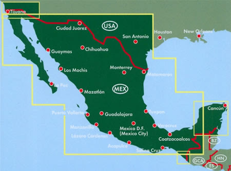 Messico Cartina Geografica