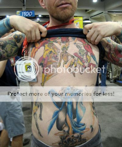 Or, “lady superhero” tattoos, if you will. Because that's more classy and 