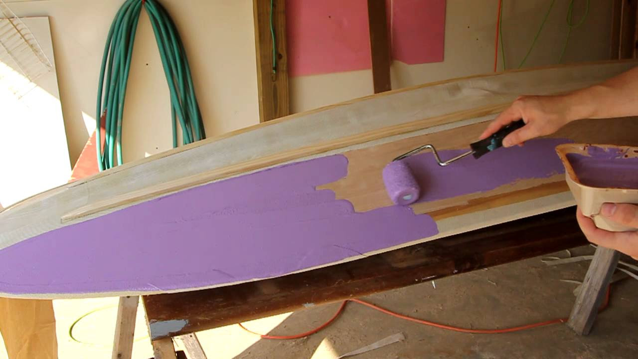 DIY Canvas and Plywood Kayak: Part 12 Painting the bottom 